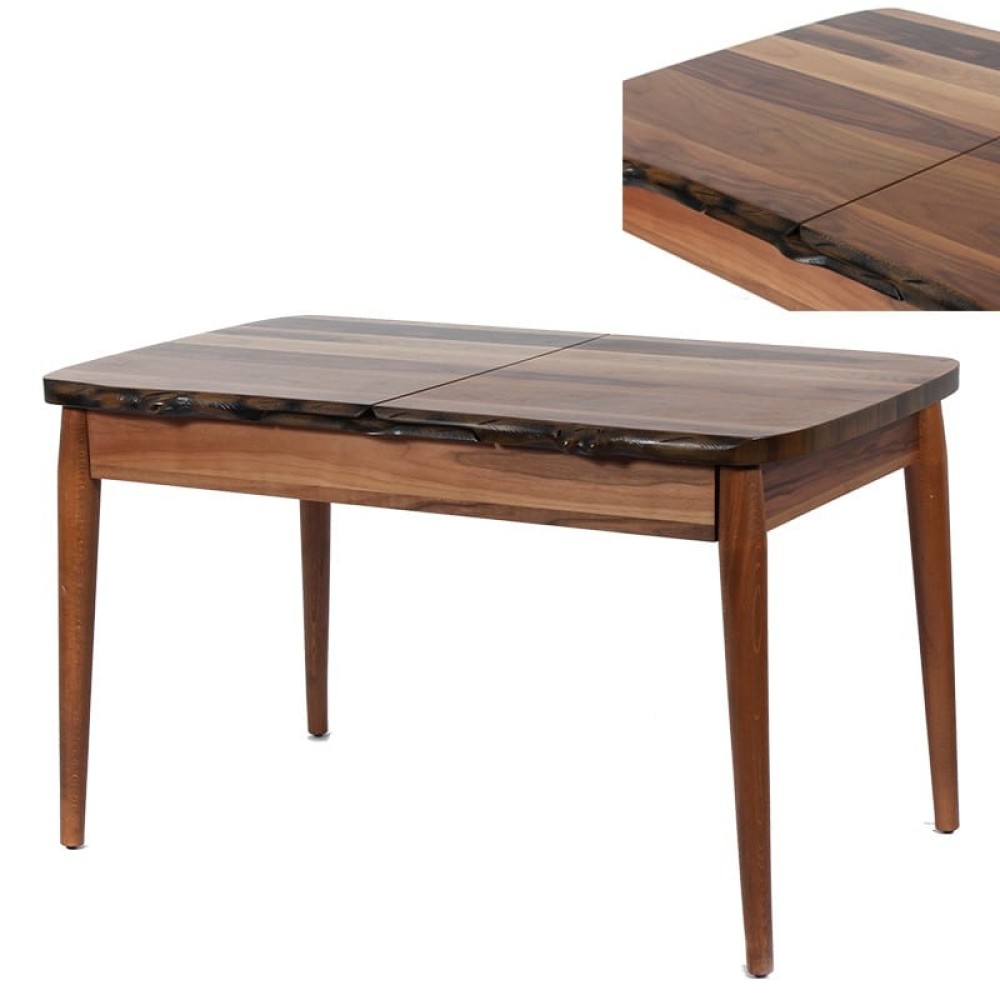 Artekko Irodsups Τραπέζι Επεκτεινόμενο Χρώμα Walnut (130x80x75)cm