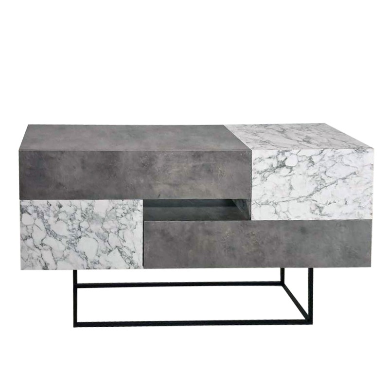 Artekko Eros Anthracite Μπουφές MDF/Μέταλλο Γκρι/Λευκό (145x40x82)cm