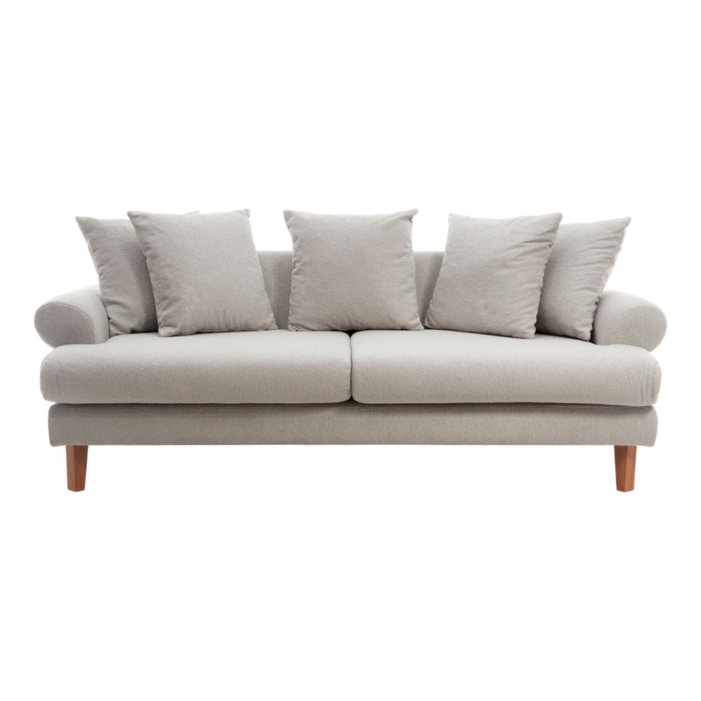 Artekko Uk Sofa Καναπές Τριθέσιος Υφασμάτινος Γκρι (210x100x75)cm