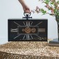 Artekko Clock Ρολόι Επιτραπέζιο με Μηχανισμό Μέταλλο Γυαλί Μαύρο Λευκό (45x8x33)cm