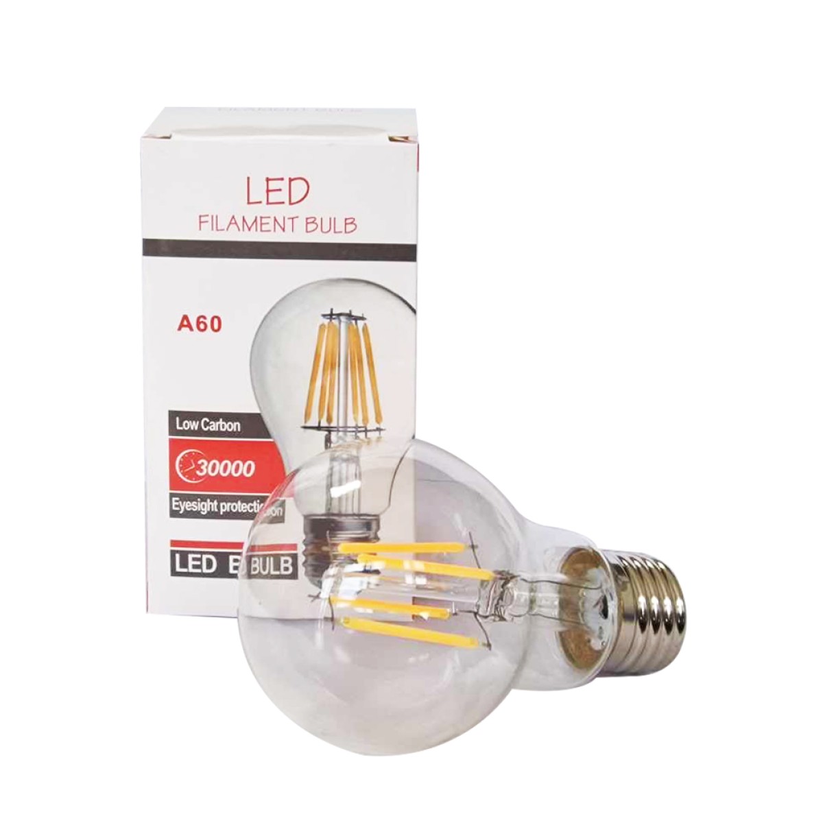 Artekko Filament Bulb Λάμπα LED A60 4W 2700K 85-265V E27 Clear (6.5x6.5x11)cm