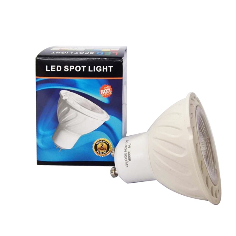 Artekko Spot Light Λάμπα Σποτάκι LED 7W 3000K 85-265V GU10 W.White (5x5x5.5)cm