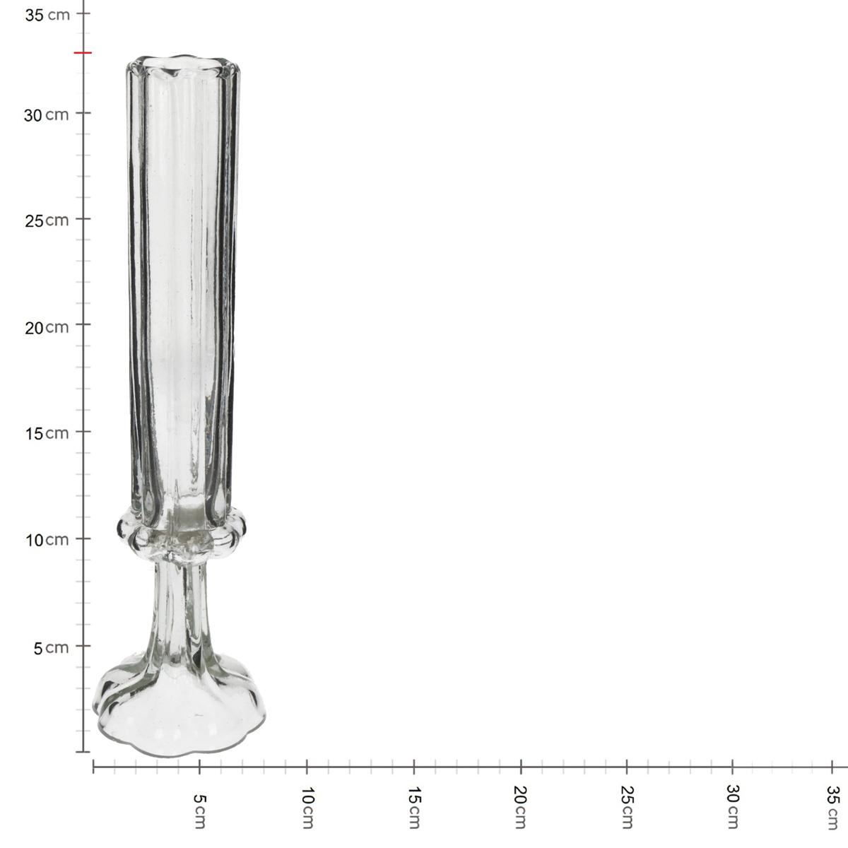 Βάζο ArteLibre Φλάουτο Χειροποίητο Διάφανο Γυαλί 8.5x8.5x33cm