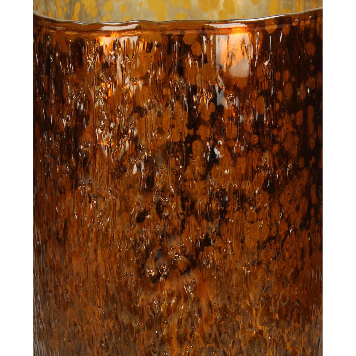 Κηροπήγιο ArteLibre Amber Γυαλί 12x12x20cm