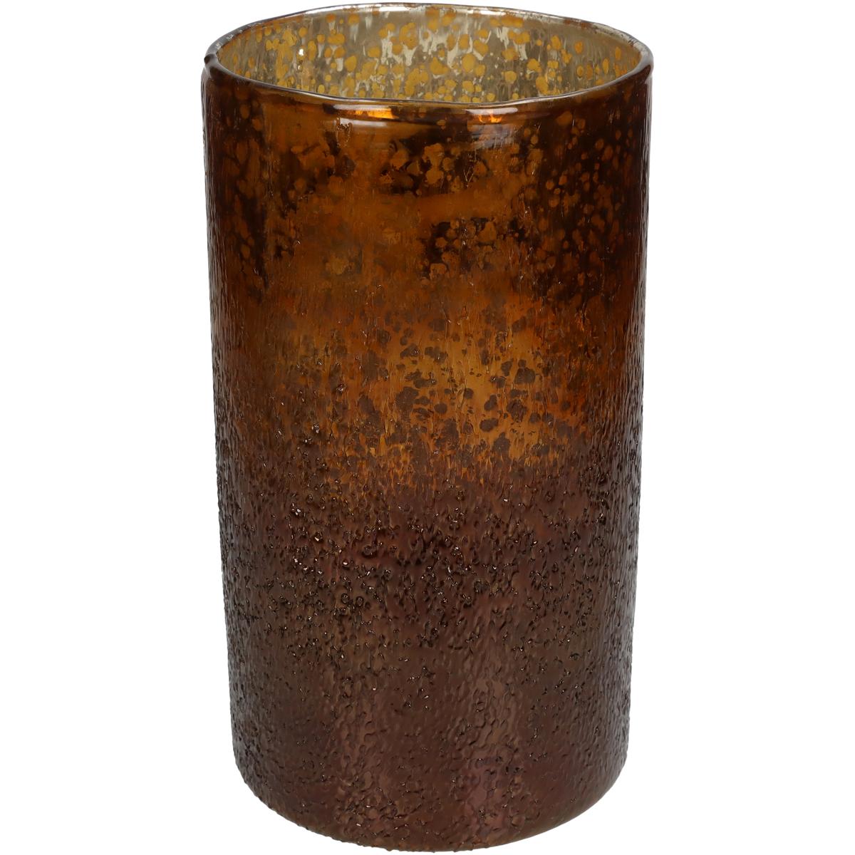 Κηροπήγιο ArteLibre Amber Γυαλί 14x14x25cm