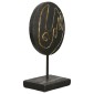 Stand Relief Round "Lice" Face Motif Πολυρεζίνη Μαύρο PU 15x8x24.5cm