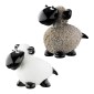 Φιγούρα Sheep "Beppo" Γυάλινο Γκρι Λευκό PU Pcs. Assorted 2.8x2.1x2cm