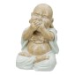 Φιγούρα Buddha "Meditation" Πολυρεζίνη Ecru PU 12 Pcs. Assorted 6x5x9.5cm