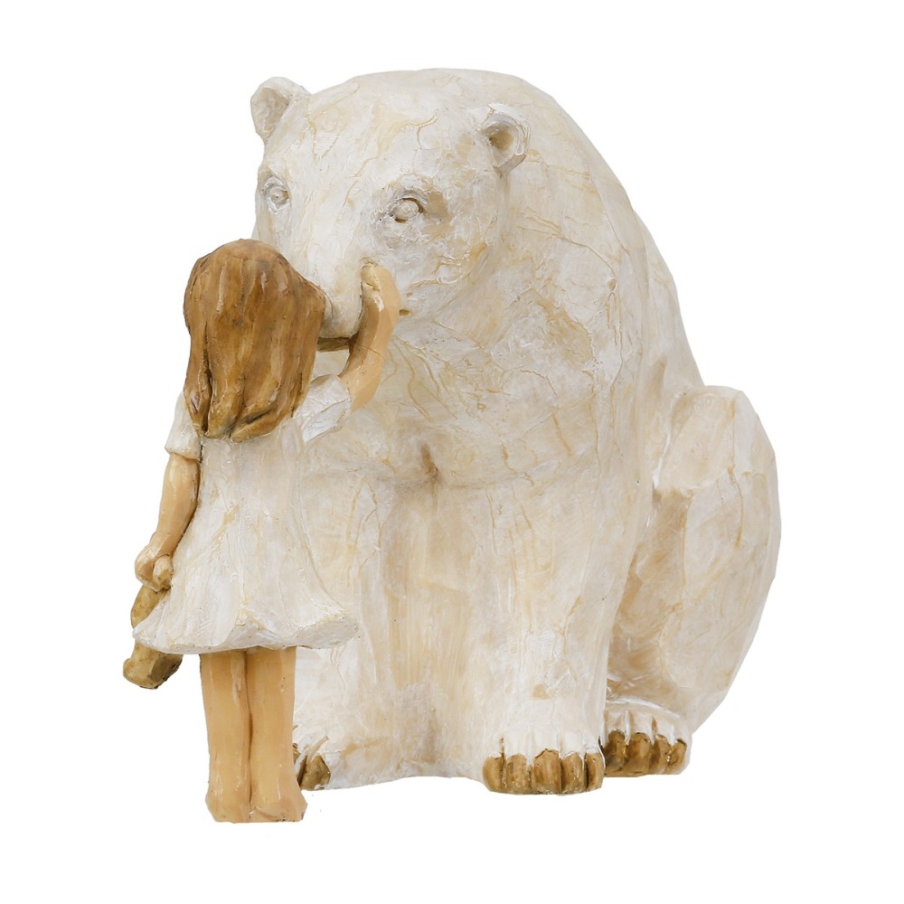 Φιγούρα Bear Child "Animal Lover" Child Motif Πολυρεζίνη Ecru PU 20x10x11.5cm