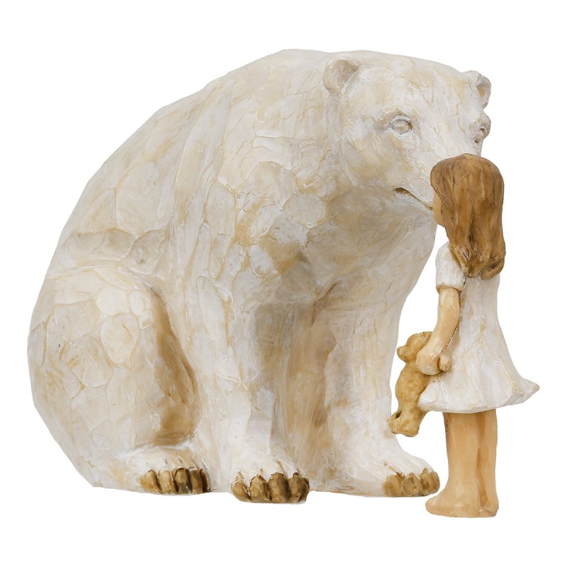 Φιγούρα Bear Child "Animal Lover" Child Motif Πολυρεζίνη Ecru PU 20x10x11.5cm