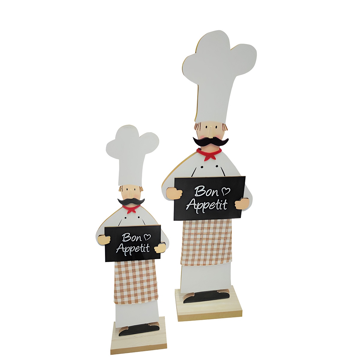 Stand Relief Cook "Bon Appetit" Cloth Τσόχα Mdf Λευκό PU 12 9.5x5x30cm