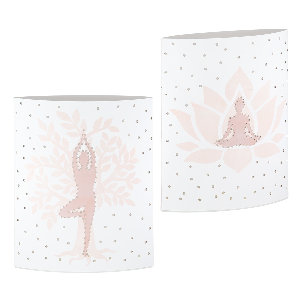 Διακοσμητικό Light (Led) Ellipse "Namaste" Yoga Χαρτί Λευκό PU Pcs. Assorted 13x6x16cm