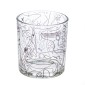 Φανάρι Καταιγίδας "Modern Art" Γυάλινο Μαύρο Clear PU 18 H. cm D. 7 cm