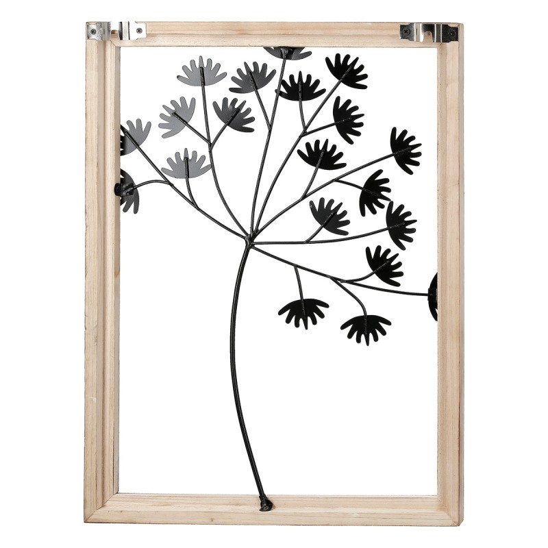 Wall Relief "Dandelion" Μέταλλο Μαύρο PU 30x3x40cm