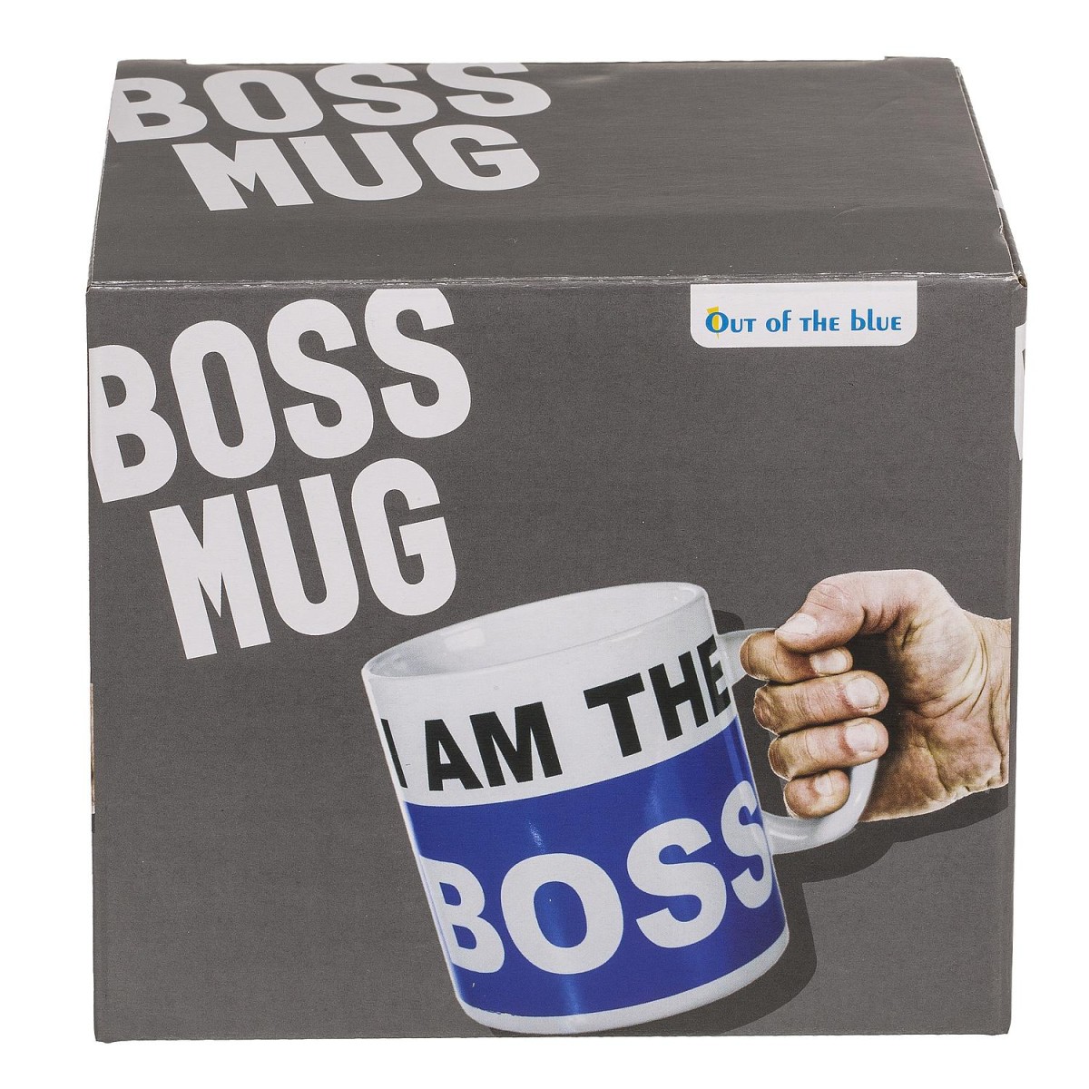 Κούπα 'I AM THE BOSS' 1lt Λευκό/Μπλε Κεραμικό 13x11cm