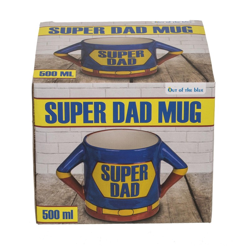 Κούπα 'Super Dad' 500ml Κόκκινο/Μπλε Κεραμικό 18x11cm