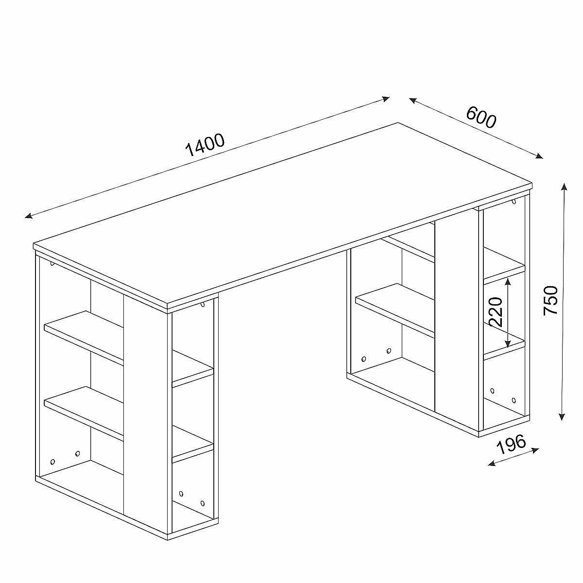 Γραφείο ArteLibre WIMSEY Λευκό/Sapphire Μοριοσανίδα/Μελαμίνη 140x60x74cm