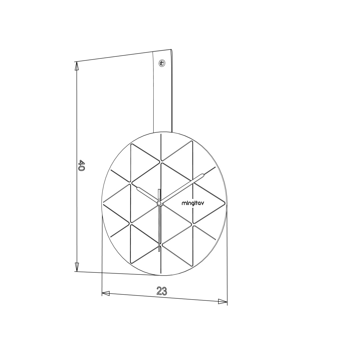 Ρολόι Τοίχου ArteLibre MINUET Λευκό/Μαύρο Ξύλο/Ύφασμα 23x23x2cm