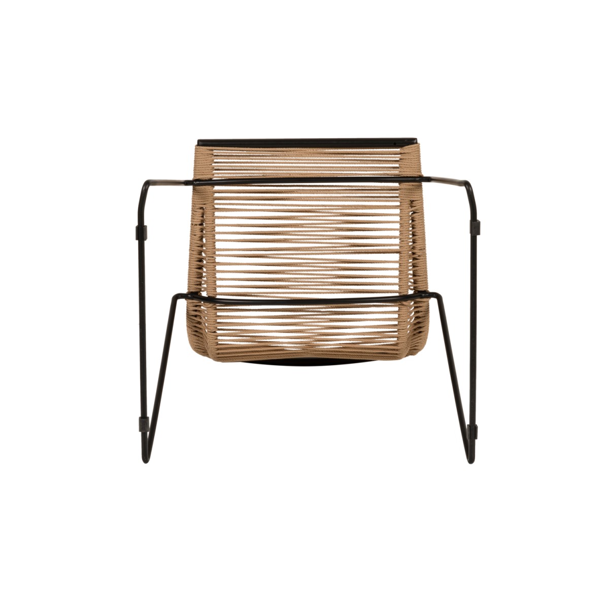 Καρέκλα Κήπου ArteLibre DERNA Φυσικό/Μαύρο Μέταλλο/Rattan 57x59x80cm