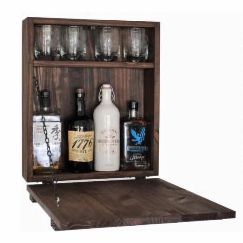 Mini Bar ArteLibre JESSICA Καρυδί Ξύλο 42x15x46cm