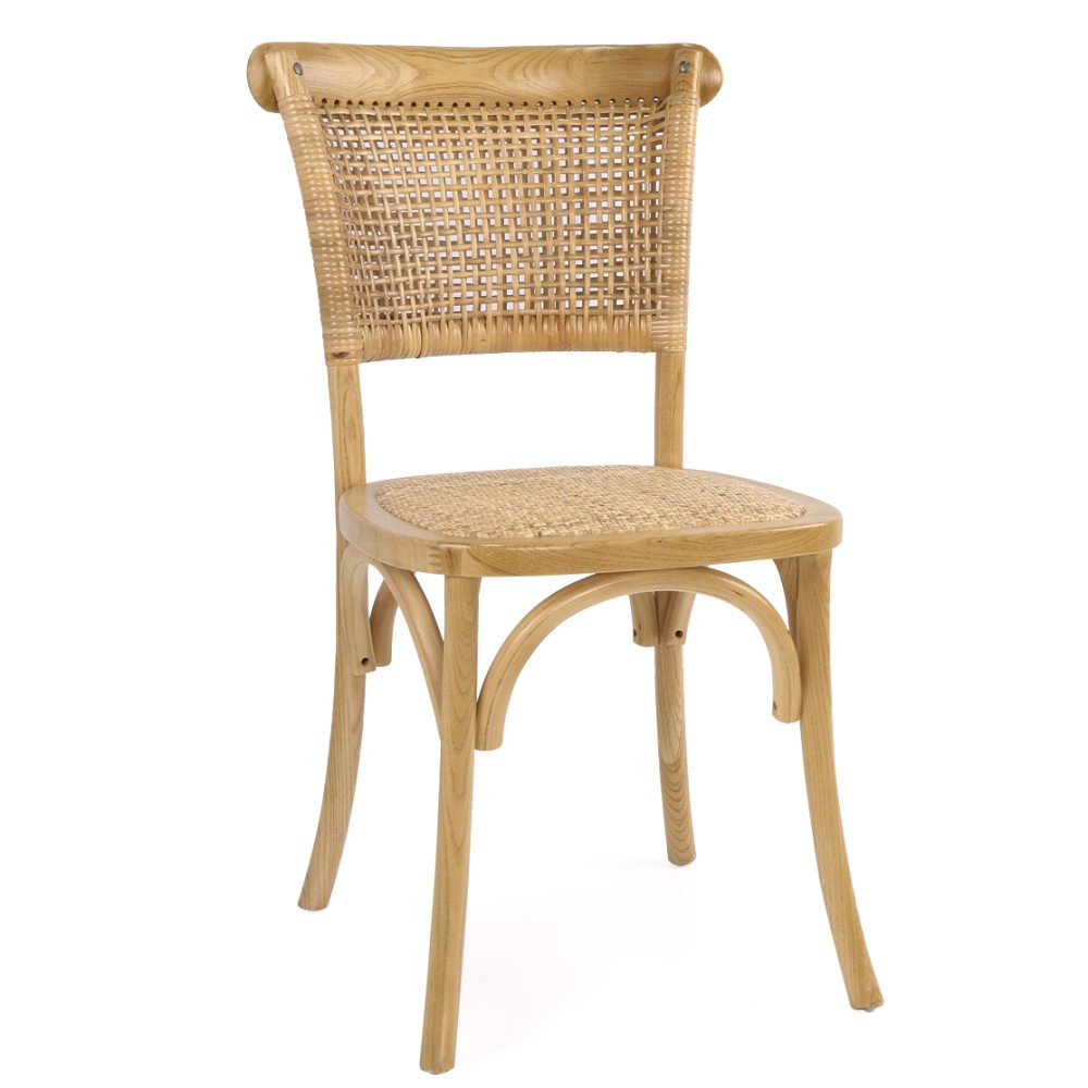 Καρέκλα Επαγγελματική ArteLibre ANANKE Φυσικό Ξύλο/Rattan 44x41x88cm