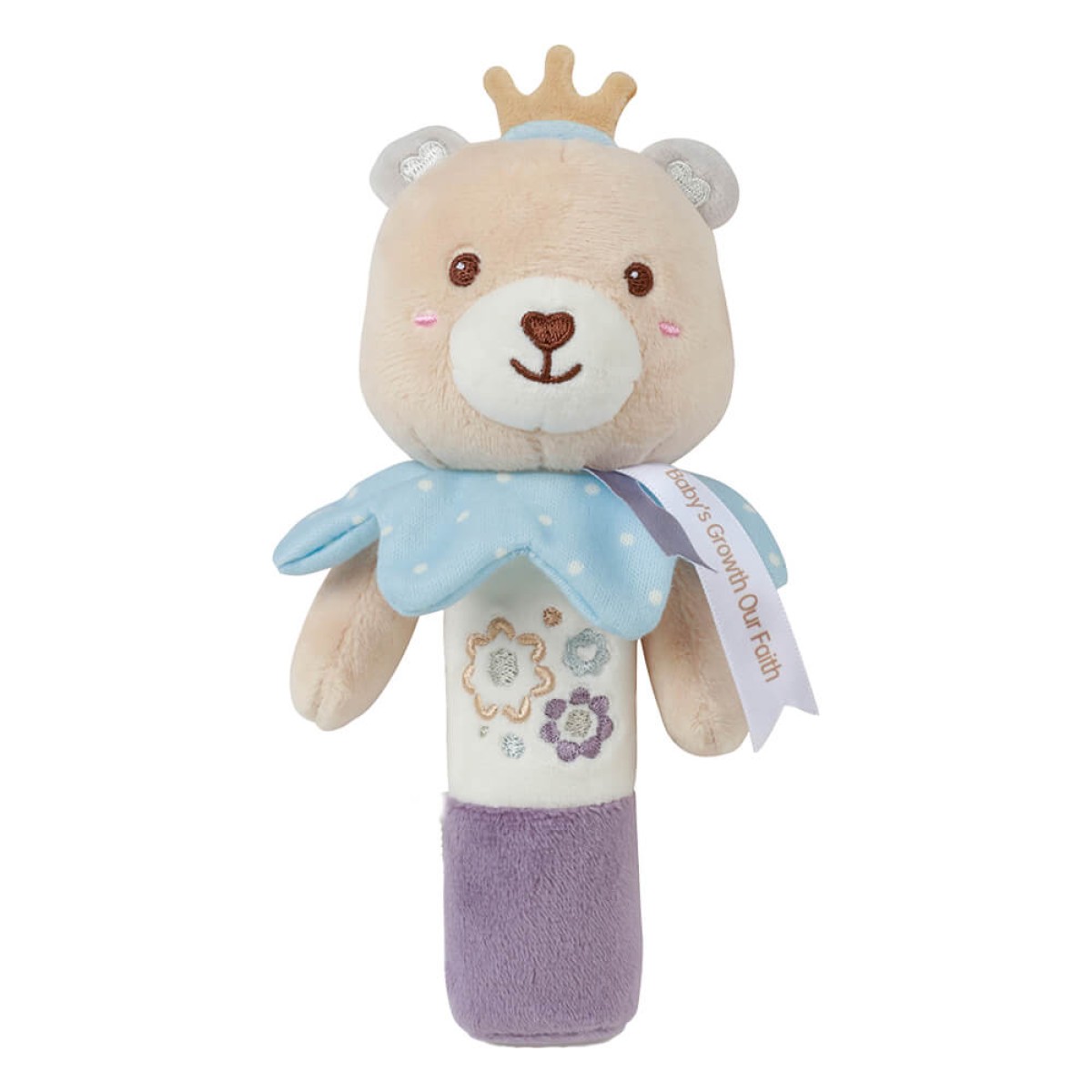 ΜΑΛΑΚΗ TEDDY FLOWER  RATTLE