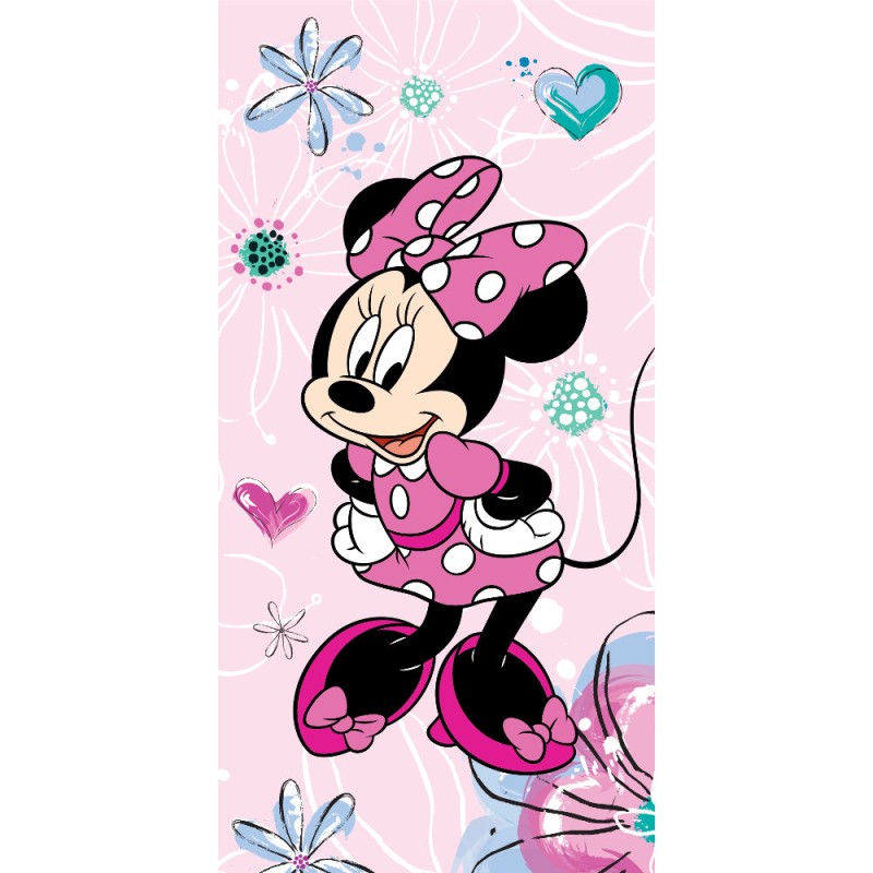 Πετσέτα Θαλάσσης Βαμβακερή Βελούδινη Minnie 320gsm