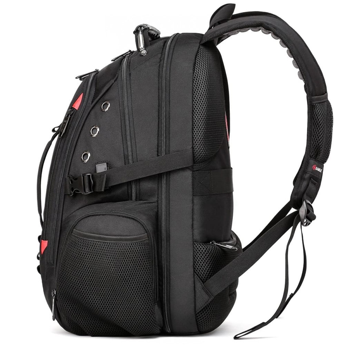 Μεγάλο Laptop Backpack 17,3&#039;&#039; Ανθεκτικό XL Heavy Duty Travel Backpack Bange 1901 μαύρο