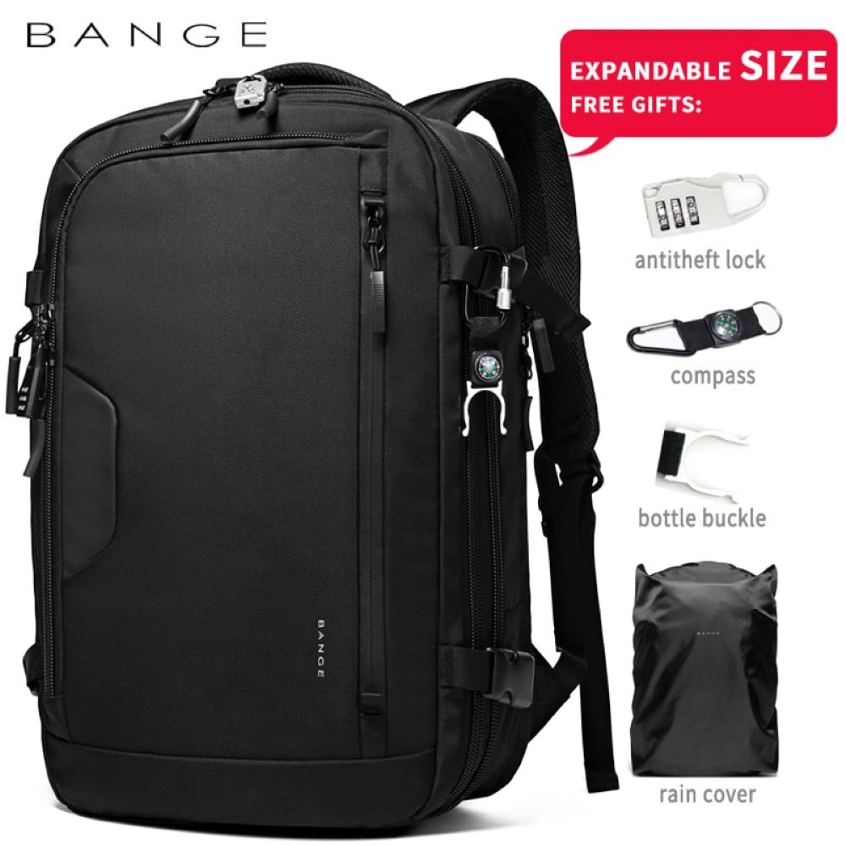 Σακίδιο πλάτης Bange  45 L 17.3&quot; 22039 μαύρο