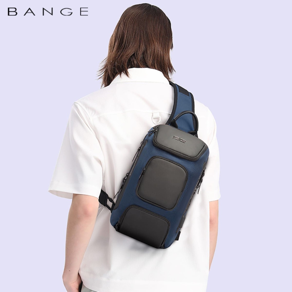 Τσαντάκι ώμου χιαστί crossbody Bange 7086 μπλέ