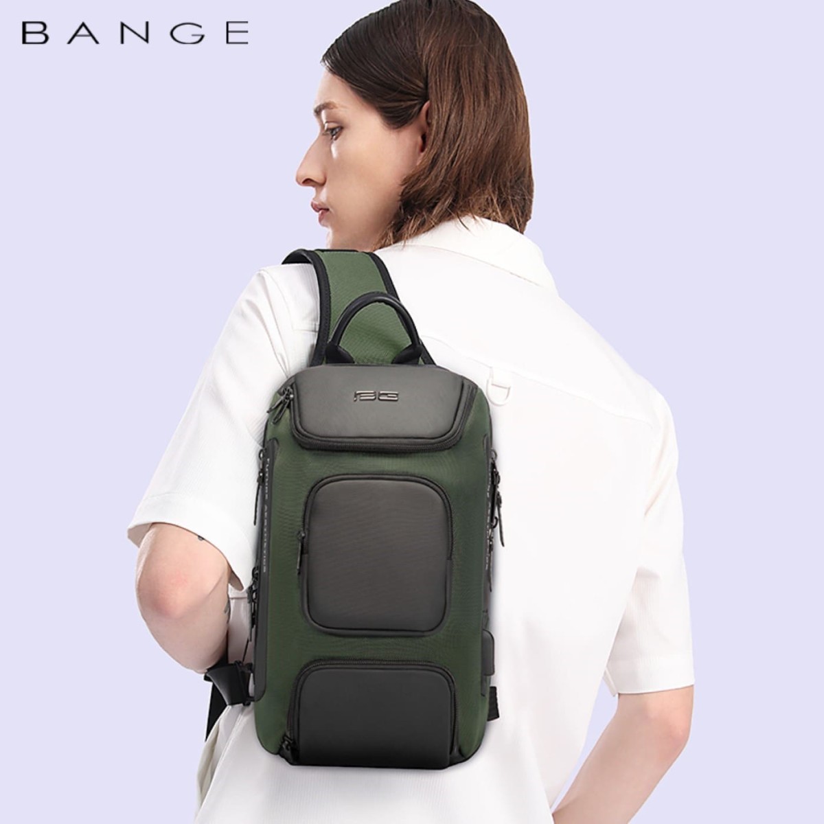 Τσαντάκι ώμου χιαστί crossbody Bange 7086 χακί