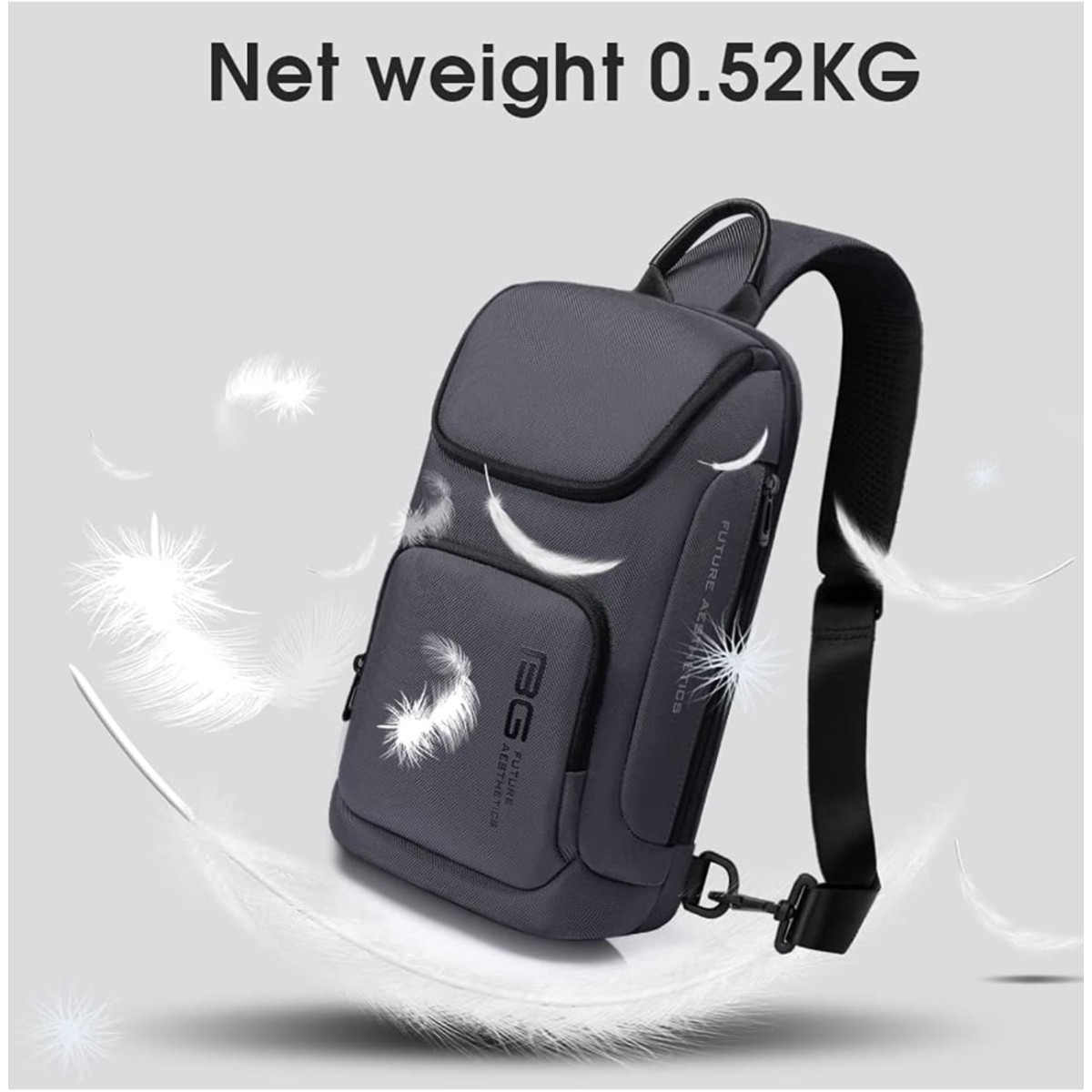 Τσαντάκι ώμου χιαστί crossbody Bange 7565 γκρί