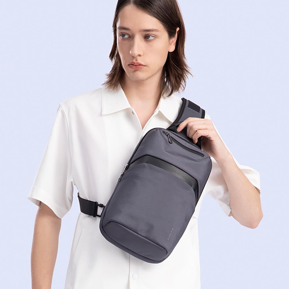 Τσαντάκι ώμου χιαστί crossbody Bange 7719 γκρί