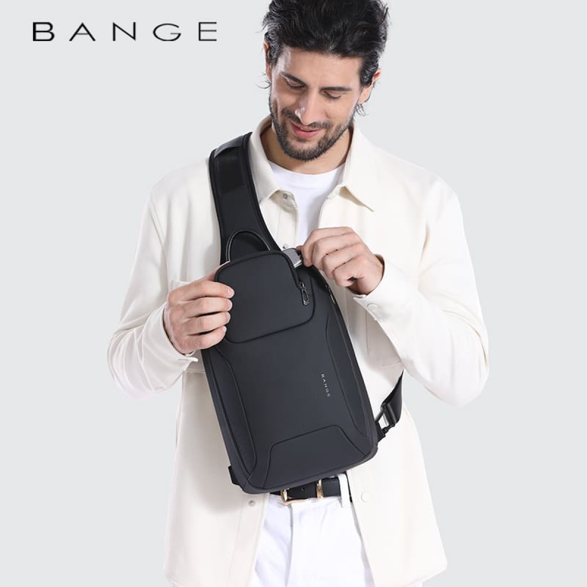 Τσαντάκι ώμου χιαστί crossbody Bange 8031 μαύρο