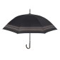 Umbrella Gent Golf 65/8 Aut. black with border stripe καφέ