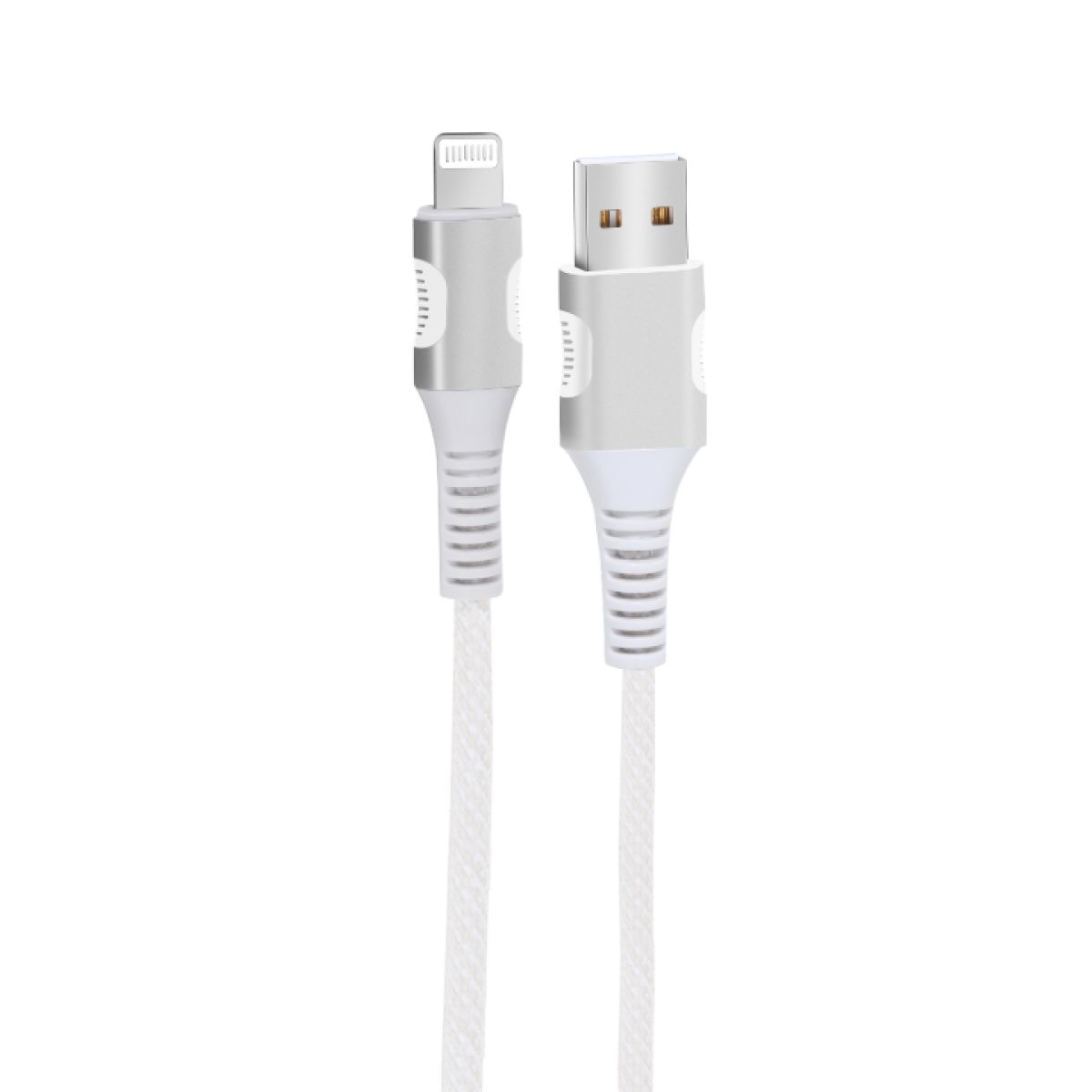 EGOBOO ChargeFlow Fabric Cable USB-A to Lightning, 1.2m, White