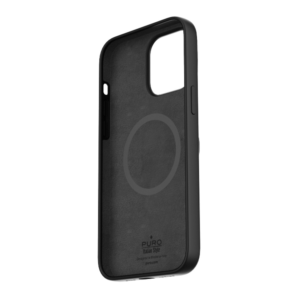 Puro Silicon Cover 'ICON MAG' with magnets inside for iPhone 14 Pro 6.1' Black