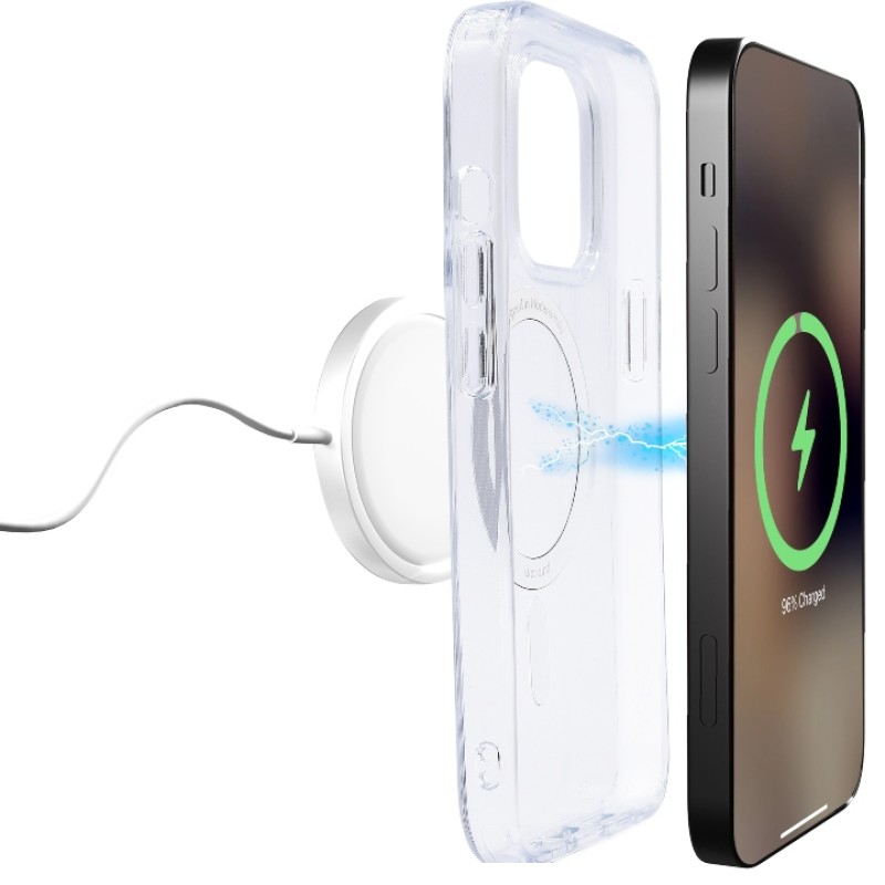 Puro Cover in TPU with integrated magnets 'LITE MAG' for iPhone 14 Pro 6.1' Transparent