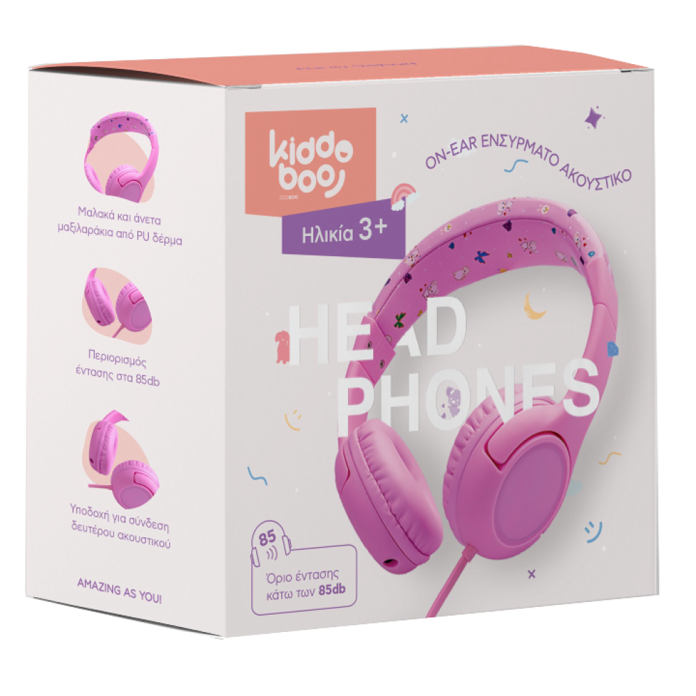 Kiddoboo Headphones Sugar (Pink)