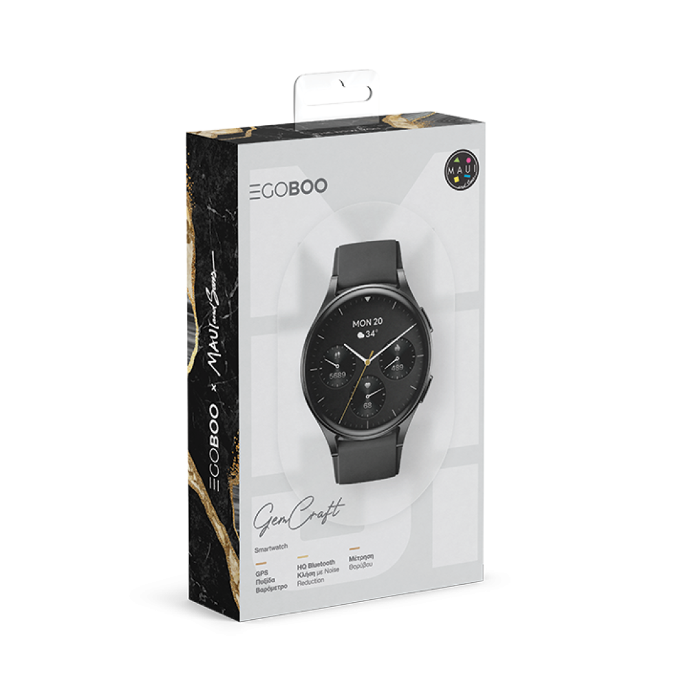 Egoboo X MAUI Smartwatch GemCraft, Black