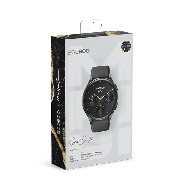 Egoboo X MAUI Smartwatch GemCraft, Black