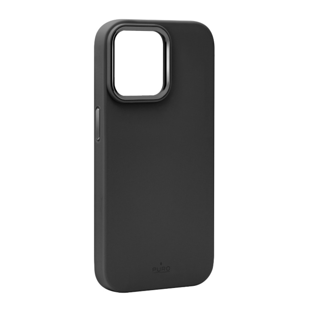 Puro Silicon Cover 'ICON MAG PRO' with magnets inside for iPhone 15 Plus, black