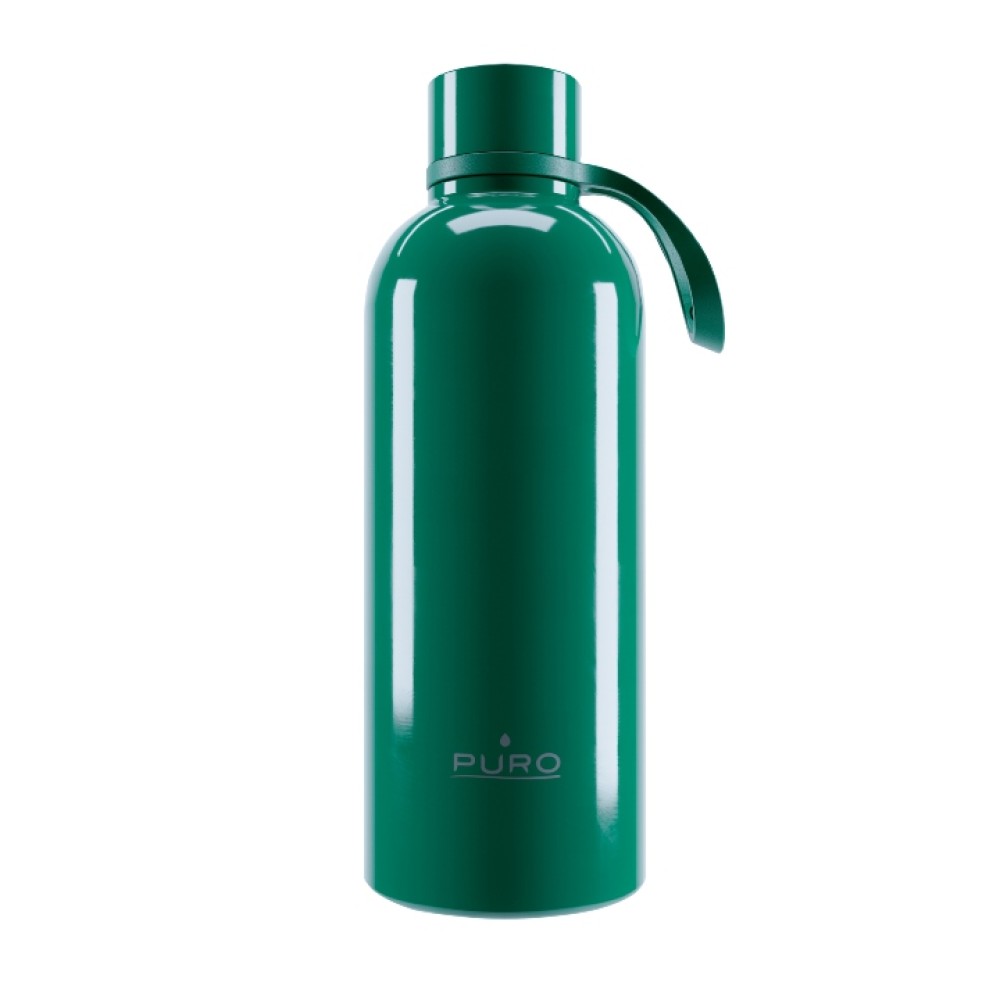 Puro ''DOUBLE WALL'' bottle with lace 500ml, dark green