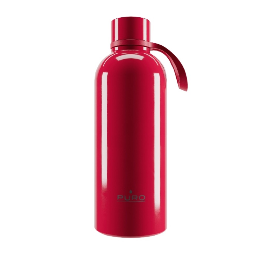 Puro ''DOUBLE WALL'' bottle with lace 500ml, red