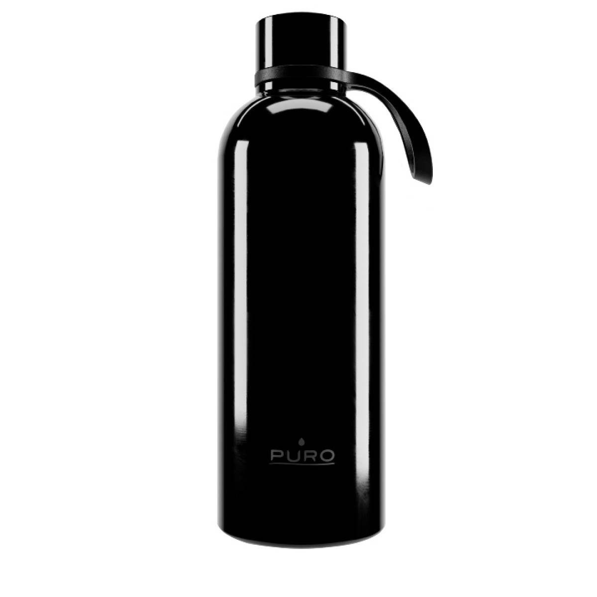 Puro ''DOUBLE WALL'' bottle with lace 750ml, black