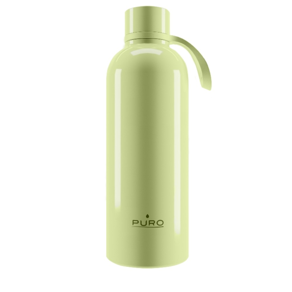 Puro ''DOUBLE WALL'' bottle with lace 750ml, light green