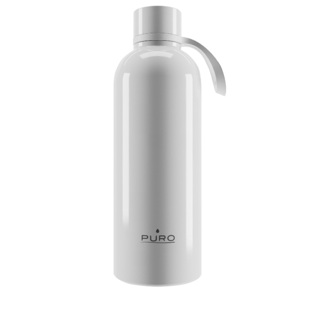 Puro ''DOUBLE WALL'' bottle with lace 750ml, white