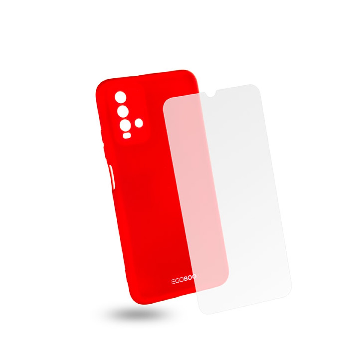 EGOBOO backcover for  Xiaomi Redmi 9T, Coral + Tempered Glass