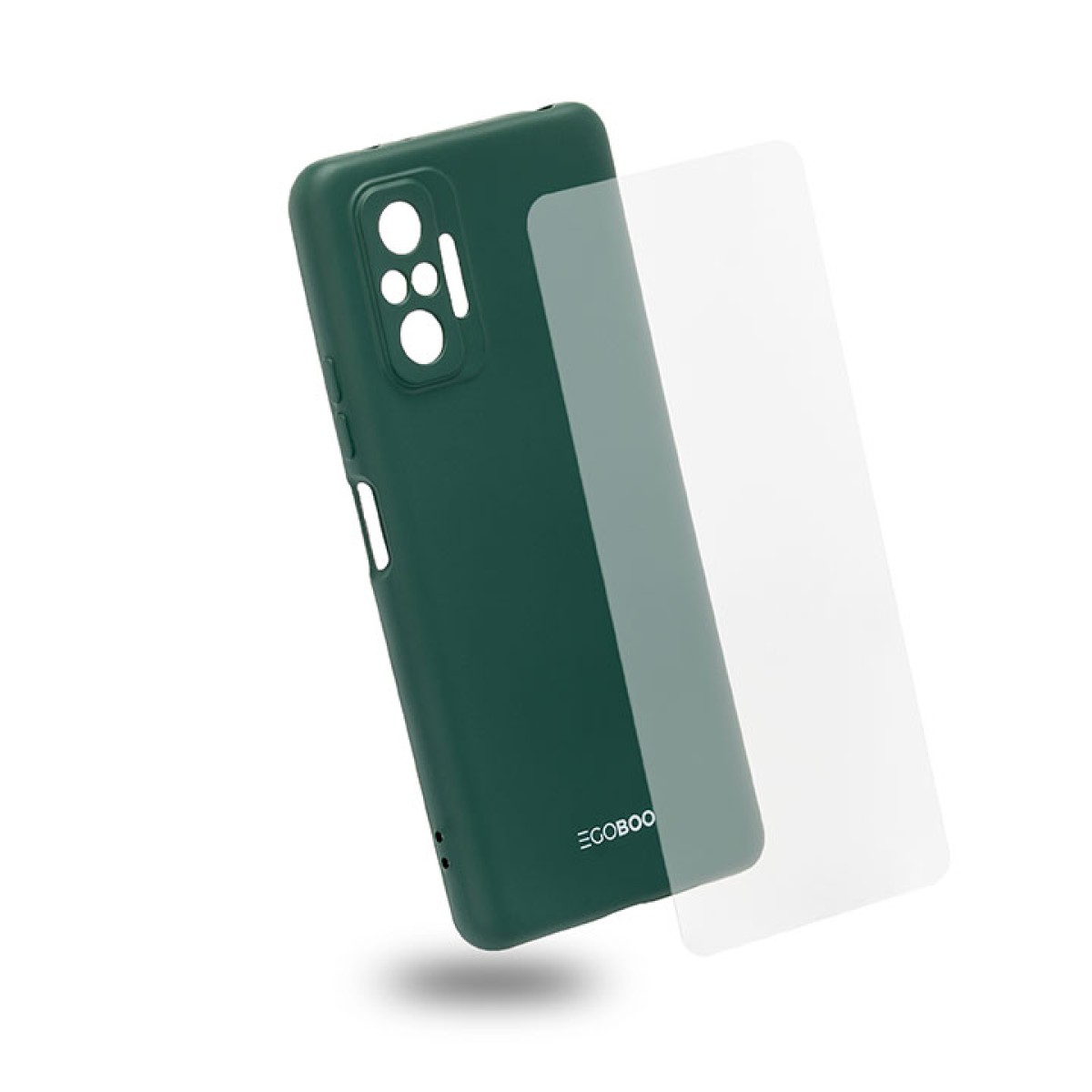 EGOBOO Natural Collection backcover Xiaomi Redmi Note 10 PRO, Pine Green +Tempered Glass