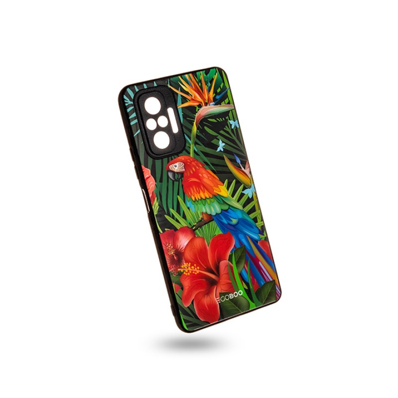 EGOBOO backcover for Xiaomi Redmi Note 10 Pro, Jungle Parrot